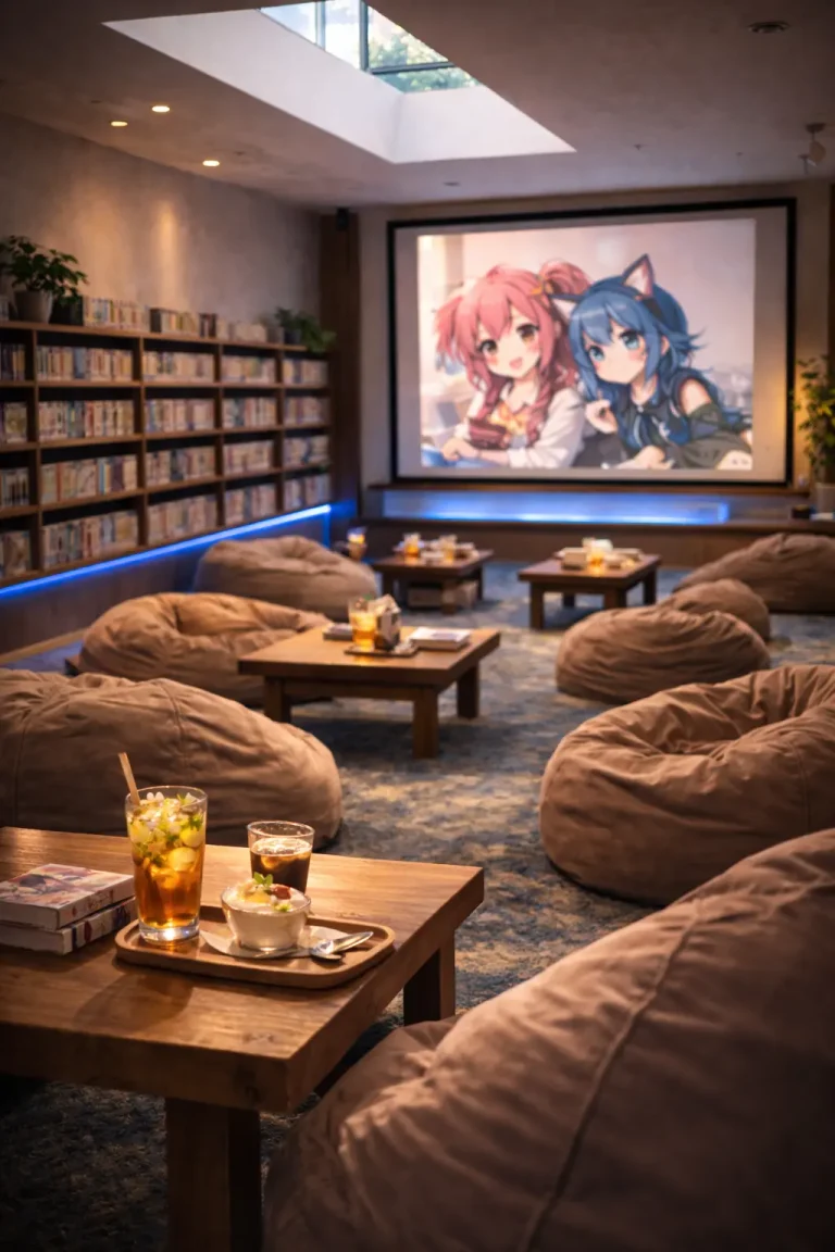 không gian cafe chill tại h19home anime cafe tân phú