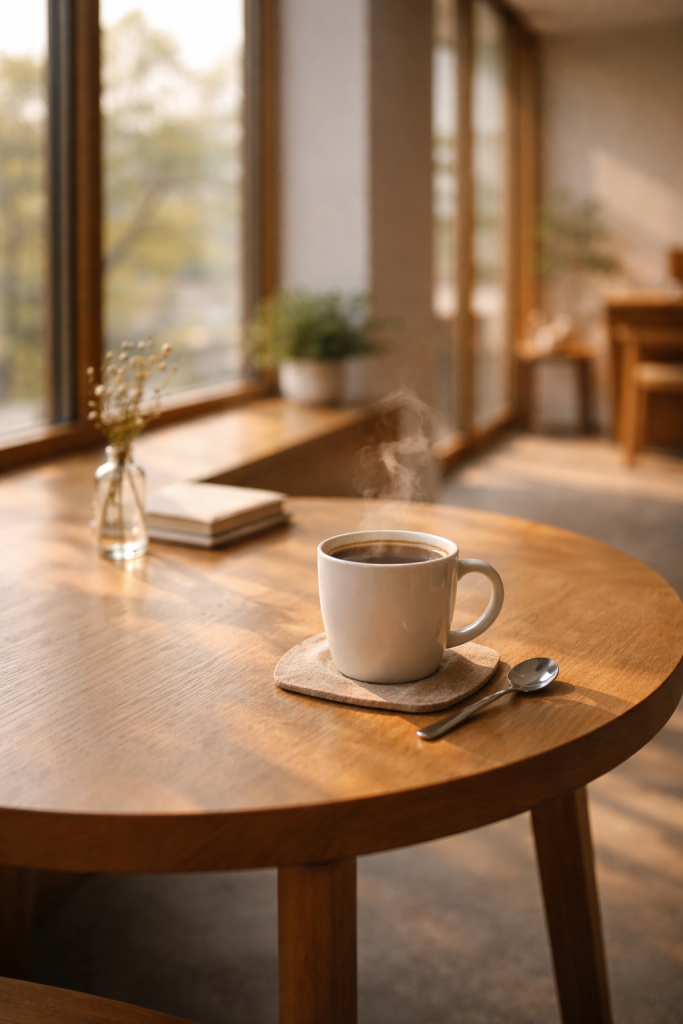 quan cafe chill buoi sang anh sang tu nhien