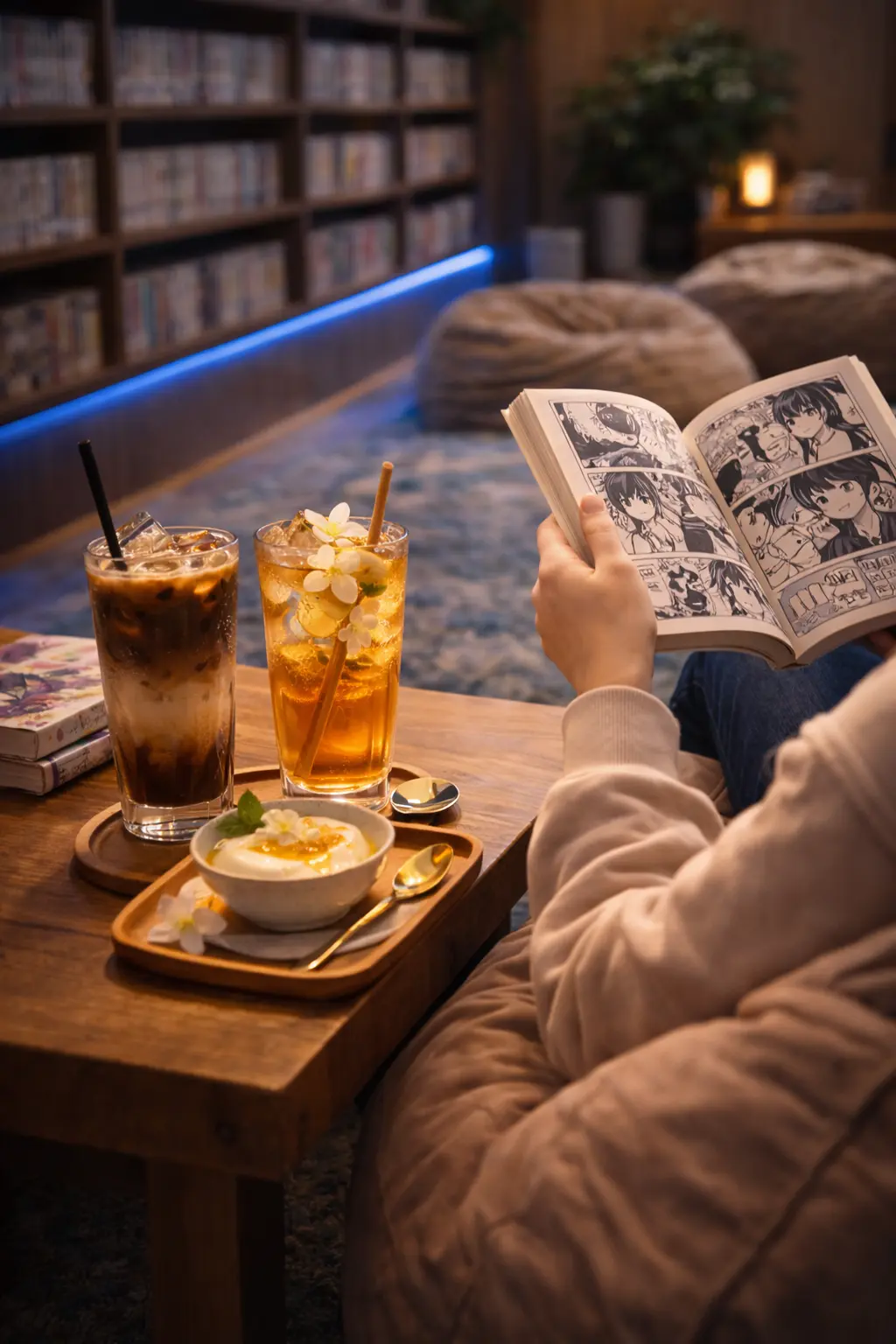 trải nghiệm uống cafe và đọc manga tại h19home tân phú